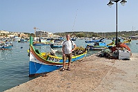 Typical fishing boat in Marsaxlokk, Malta 2014